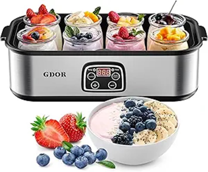 GDOR Yogurt Maker with Adjustable Temp & Timer