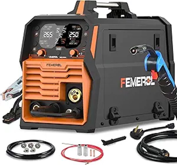 250A Aluminum Multiprocess MIG Welder with LCD