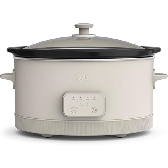 Bella 6 Qt Programmable Slow Cooker with Lid