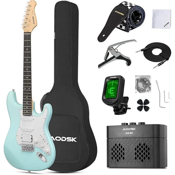 AODSK Electric Guitar Starter Kit with Amp (Blue)