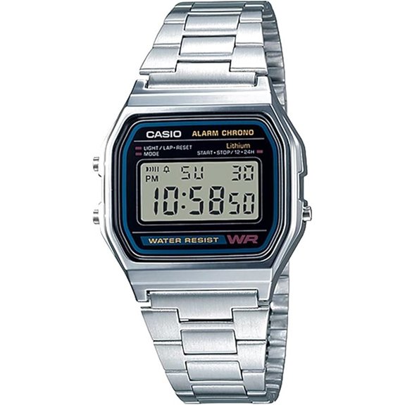 Casio A158WA Unisex Digital Watch with LED Light