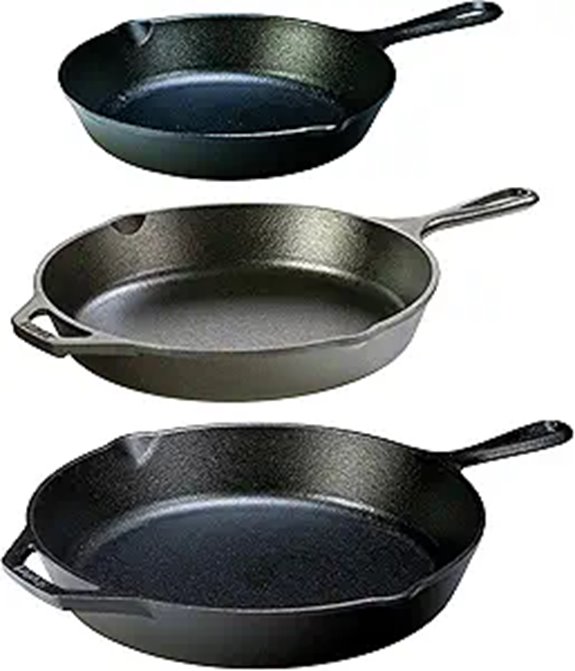 Lodge Cast Iron Skillet Set 3-Piece Bundle