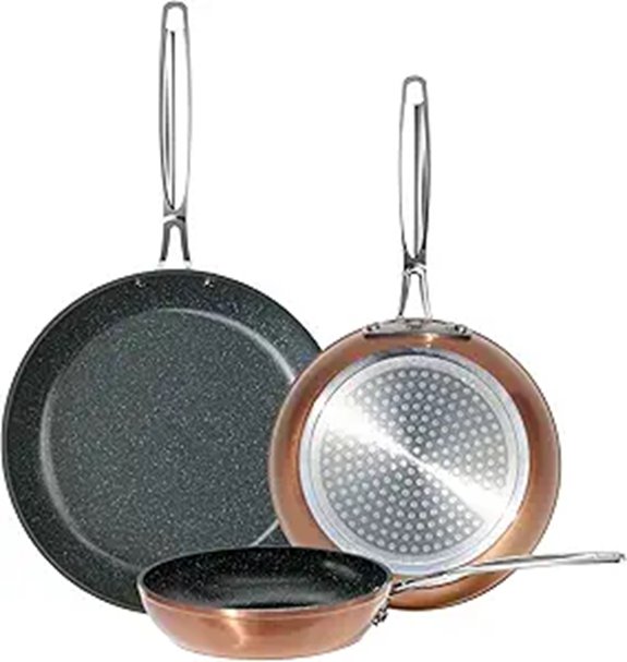 Nuwave 3-Piece Ceramic Non-Stick Frying Pan Set
