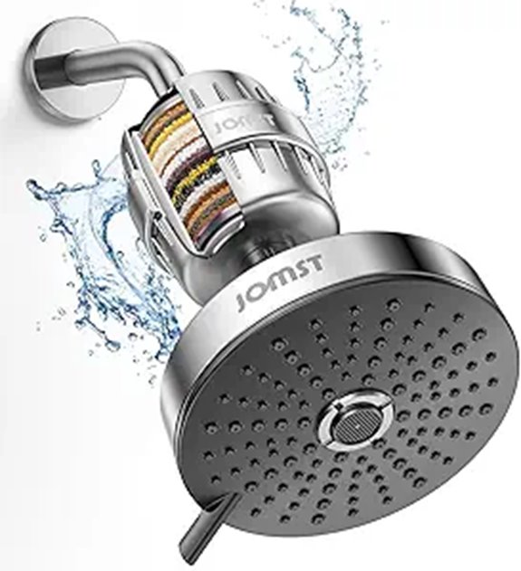 Chrome Shower Head with 25-Stage Chlorine Filter