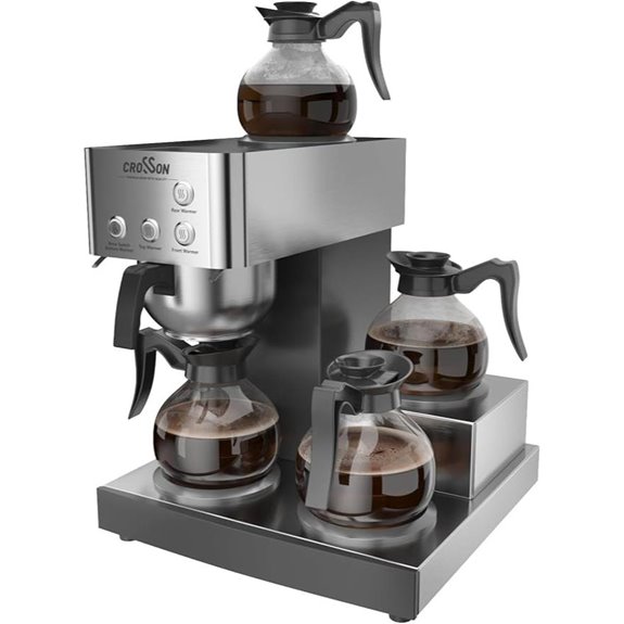 Crosson 12-Cup Commercial Coffee Brewer with Decanters