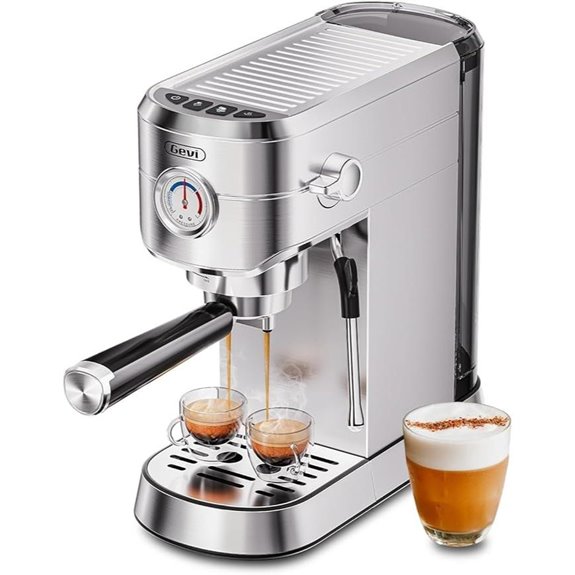 Gevi Commercial Espresso & Coffee Maker with Milk Frother