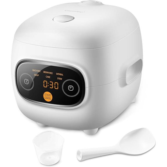 COMFEE Mini Rice Cooker 4-Cup Cooked Capacity