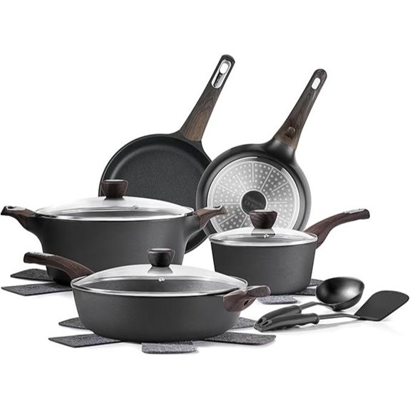 SENSARTE 14-Piece Non-Stick Cookware Set
