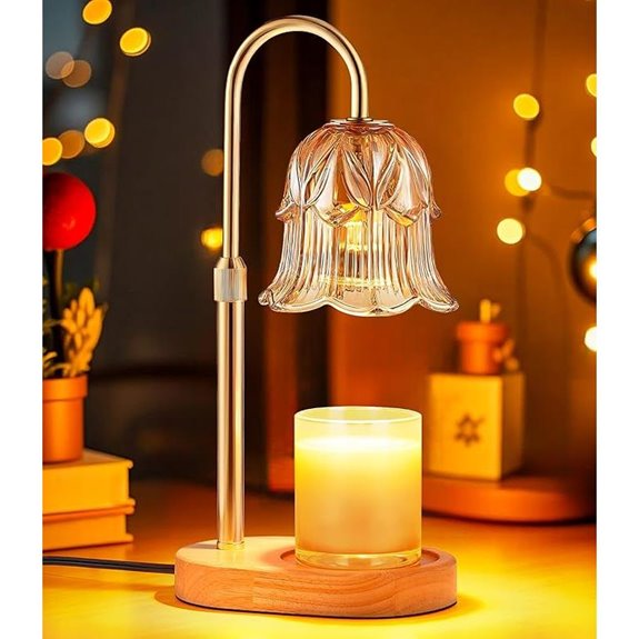 Adjustable Candle Warmer Lamp with Timer and Dimmable Base