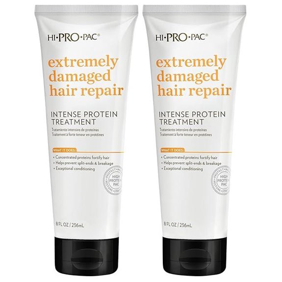Hi-Pro-Pac Hair Mask 2-Pack for Damaged Hair