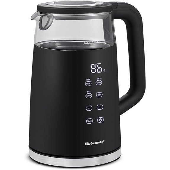 Elite Gourmet 1.7L Dual Wall Touchscreen Tea Kettle