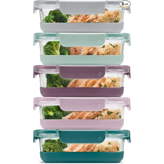 Ello Duraglass Meal Prep Sets (10-Piece 5-Pack)
