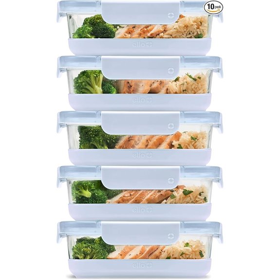 Ello Duraglass 10-Piece Glass Food Storage Set