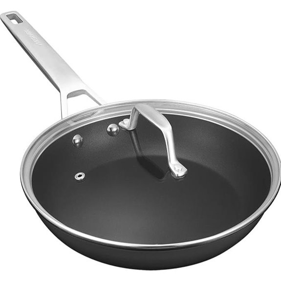 MsMk 8.5-Inch Nonstick Egg Pan with Lid