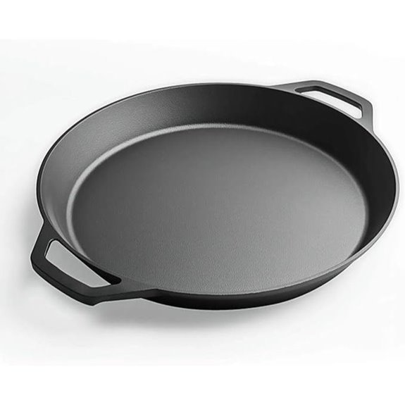 LI-GELISI 18-inch Cast Iron Skillet with Handles