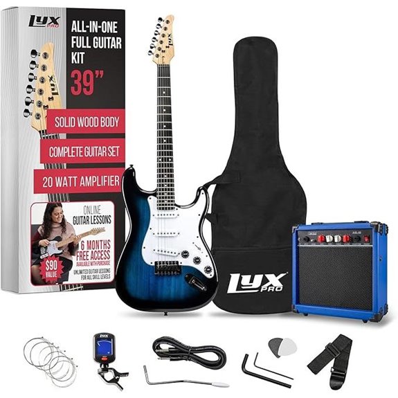 LyxPro 39 Electric Guitar Kit with Amp and Accessories