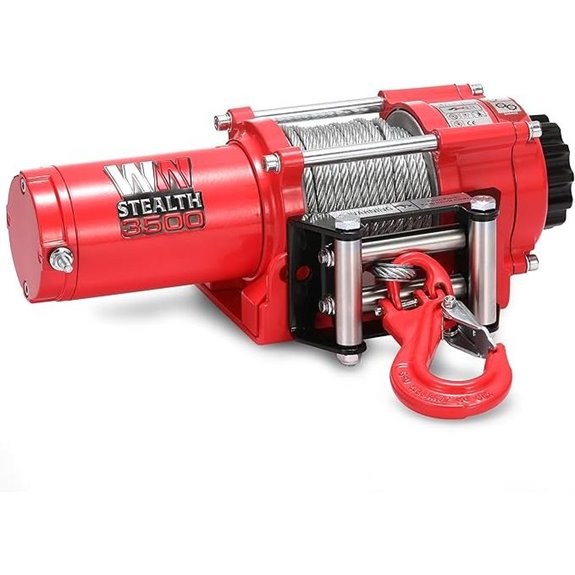 Stealth 3500 lb Electric Winch with Remote and Steel Rope