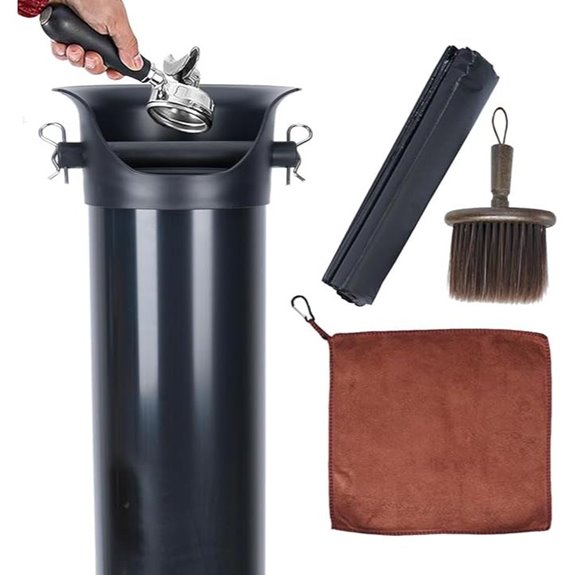 Commercial Espresso Knock Box with Brush and Bags