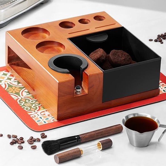 ARC Espresso Tamping Station with Knock Box