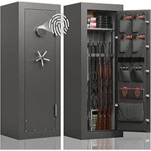 Kaer Fireproof Biometric Gun Safe with Adjustable Shelf