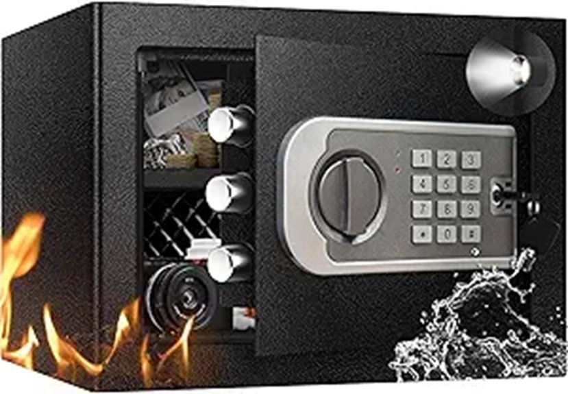 YAYAG Fireproof Waterproof Safe Box with Lock