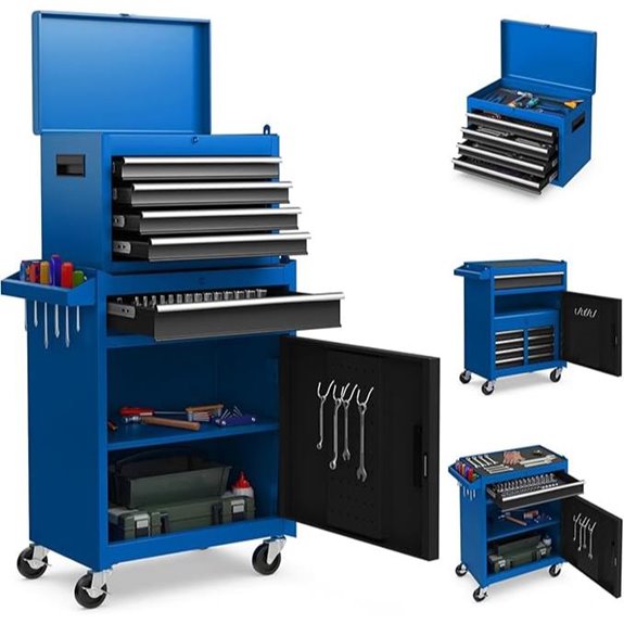 Goplus 5-Drawer Rolling Tool Chest with Locking Wheels