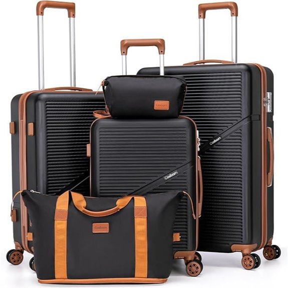 5-Piece Spinner Luggage Set with TSA Lock