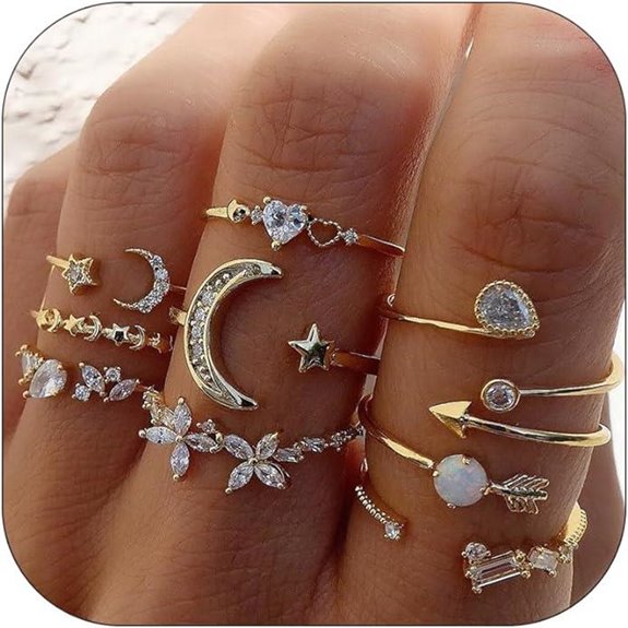 gold stackable rings
