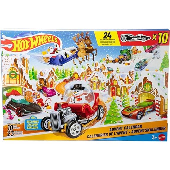 Hot Wheels 2025 Advent Calendar with Vehicles and Accessories