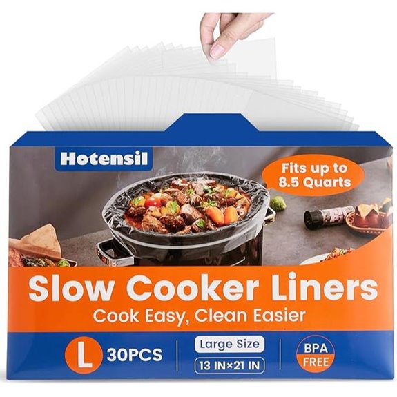 Hotensil Slow Cooker Liners 13x21 30 Count