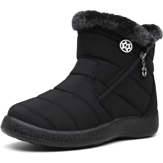 Hsyooes Women's Warm Fur Lined Winter Snow Boots