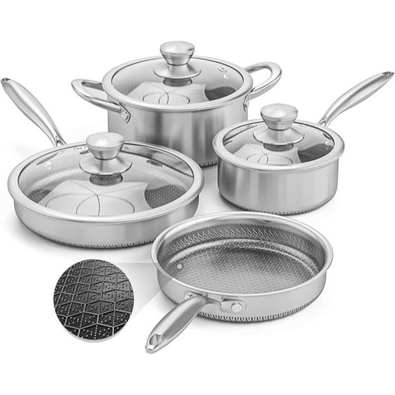 AuFranc Hybrid Nonstick Stainless Steel Cookware Set