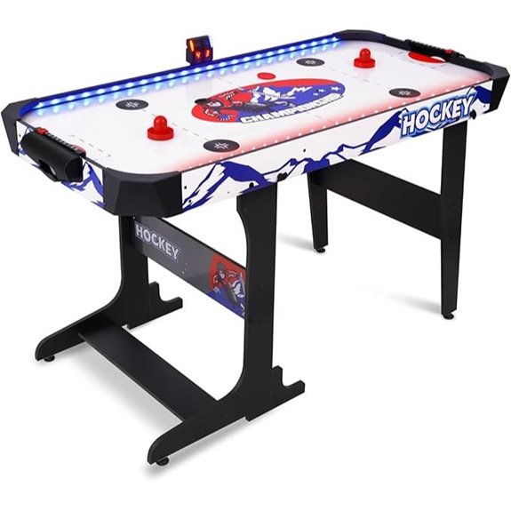57 LED Air Hockey Table with Electronic Scoring