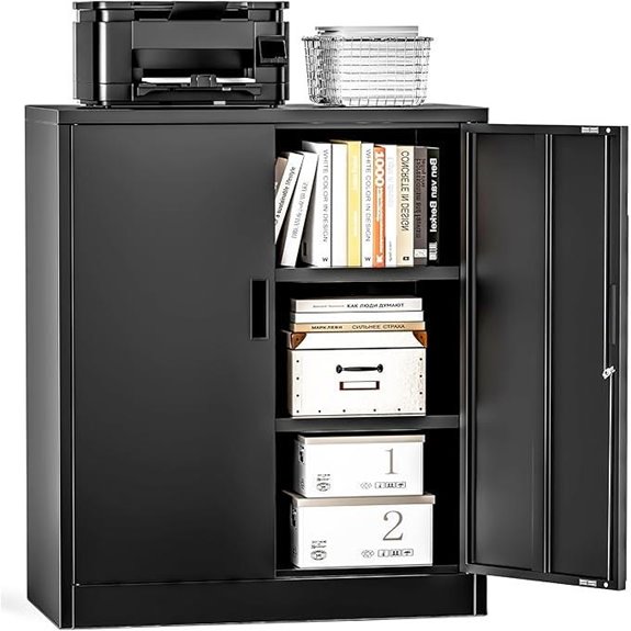 Metal Garage Storage Cabinet with Lockable Shelves