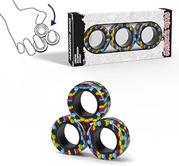magnetic fidget rings set