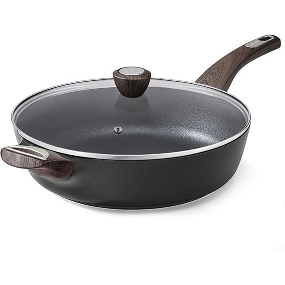 SENSARTE 12-Inch Nonstick Frying Pan with Lid