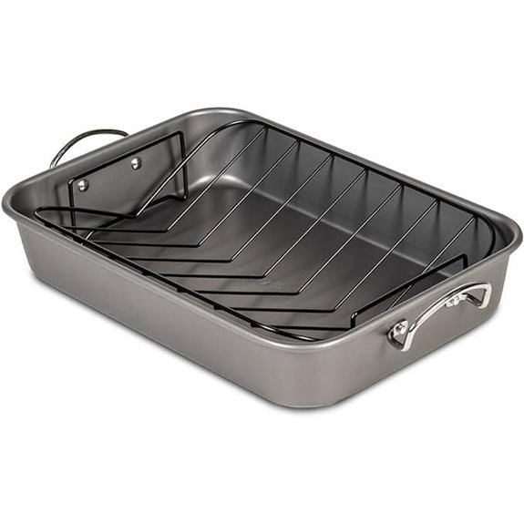 nonstick roasting pan with rack