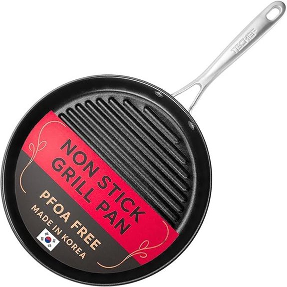TECHEF Onyx 12-inch Nonstick Stove Top Grill Pan