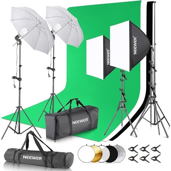 NEEWER Photography Lighting Kit with Backdrops