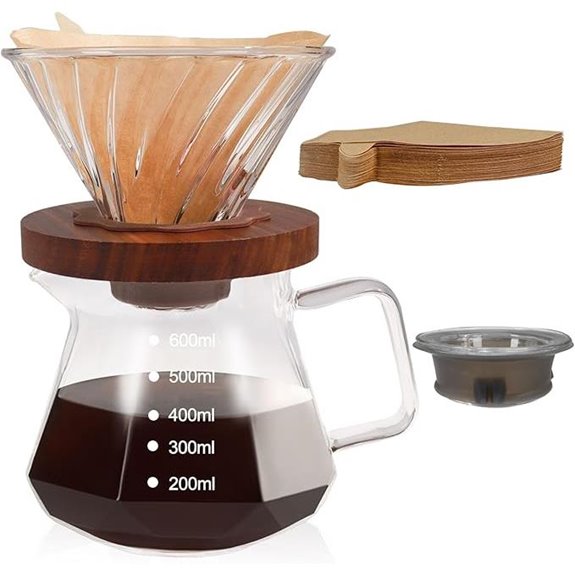 Pour Over Coffee Maker Set with Filter Paper