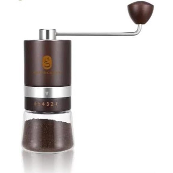Premium Beechwood Manual Coffee Grinder with Steel Burr