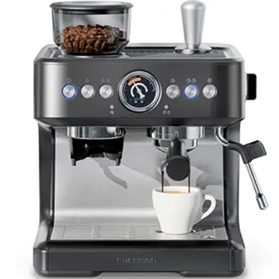 Chefman Crema Deluxe Espresso Machine with Double Boiler