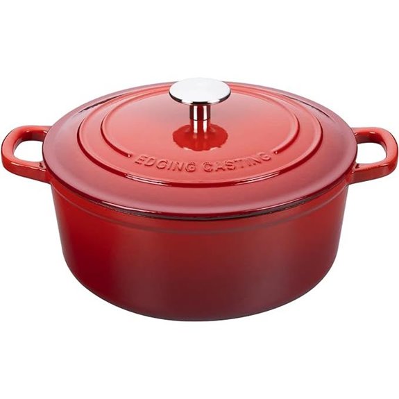 Enameled Cast Iron Dutch Oven 7 Quart Red