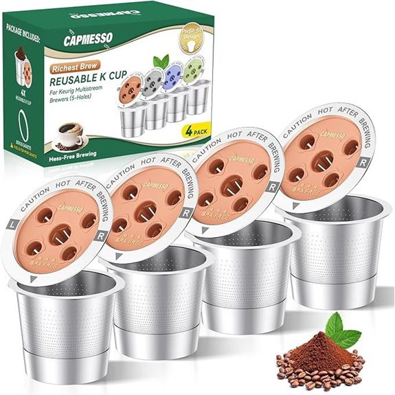 CAPMESSO Reusable Stainless Steel K Cups for Keurig