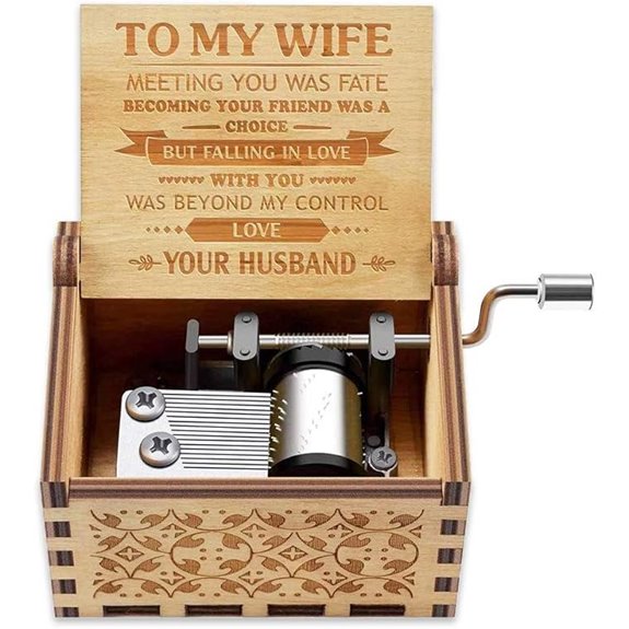 Music Box Gift for Wife - Romantic Hand Crank Music Box