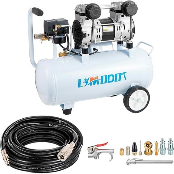 Quiet Air Compressor with Accessories 68dB 5-Gallon Tank
