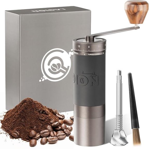 L6 Manual Coffee Grinder with Stainless Steel Burr
