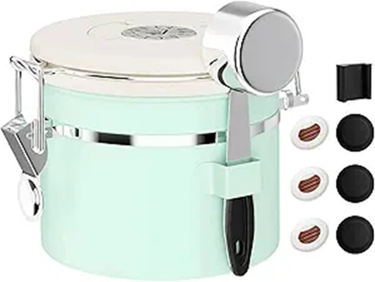 ShanSon Airtight Stainless Steel Coffee Canister (11oz)