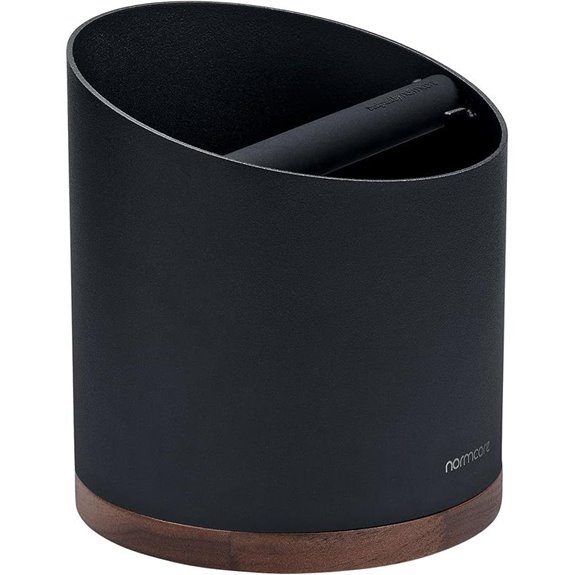 Normcore Espresso Knock Box 1L Stainless Steel Black