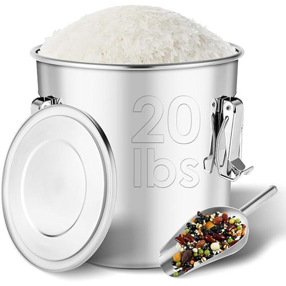 Stainless Steel Airtight Food Storage Containers (20 lbs)